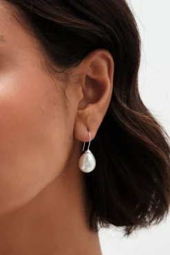 Simply Silver Sterling Silver 925 Pearl Classic Fishhook Earrings