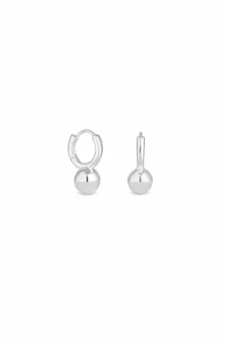 Simply Silver Sterling Silver 925 Polished Orb Huggie Hoop Earrings