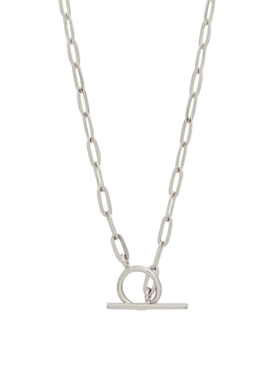 Simply Silver Sterling Silver 925 Small Paperlink T-Bar Necklace