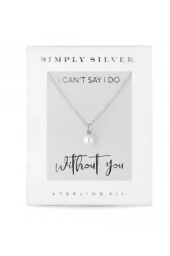 Simply Silver Sterling silver 925 with Freshwater Pearl Necklace - Gift Boxed
