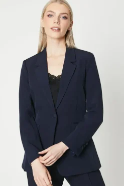 Single Breasted Button Detail Blazer