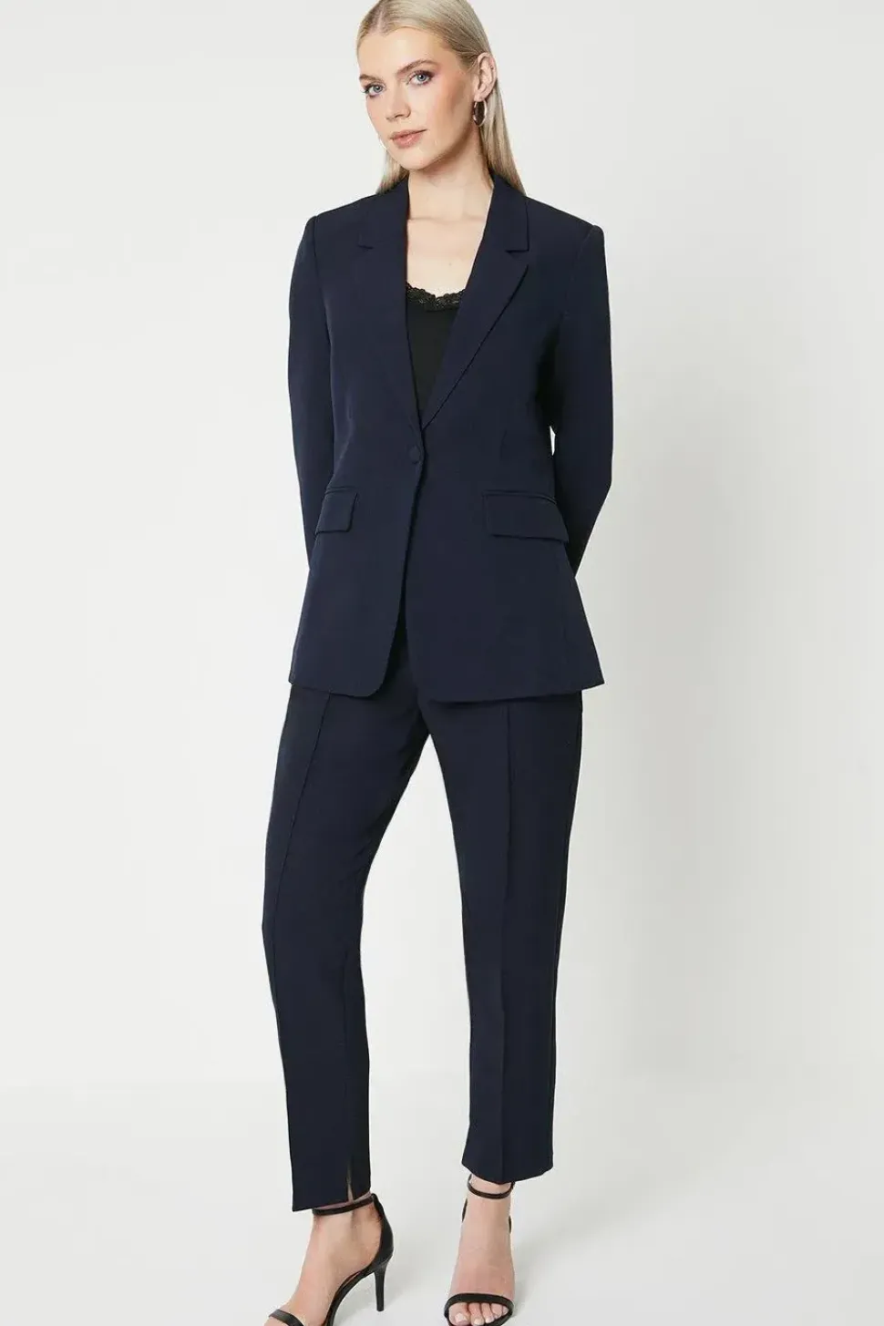 Single Breasted Button Detail Blazer
