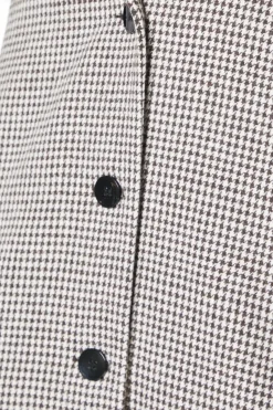 Single Breasted Check Longline Coat