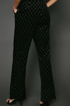 Single Breasted Embellished Velvet Blazer