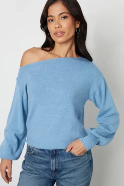 Slash Neck Knitted Jumper