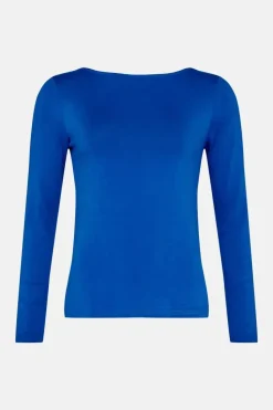 Slash Neck Long Sleeve Top