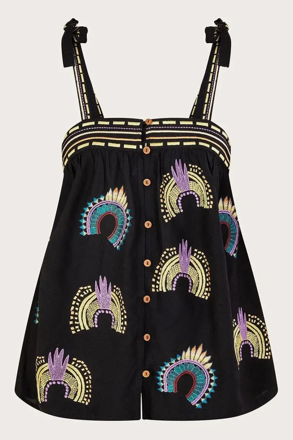Sleeveless Embroidered Top