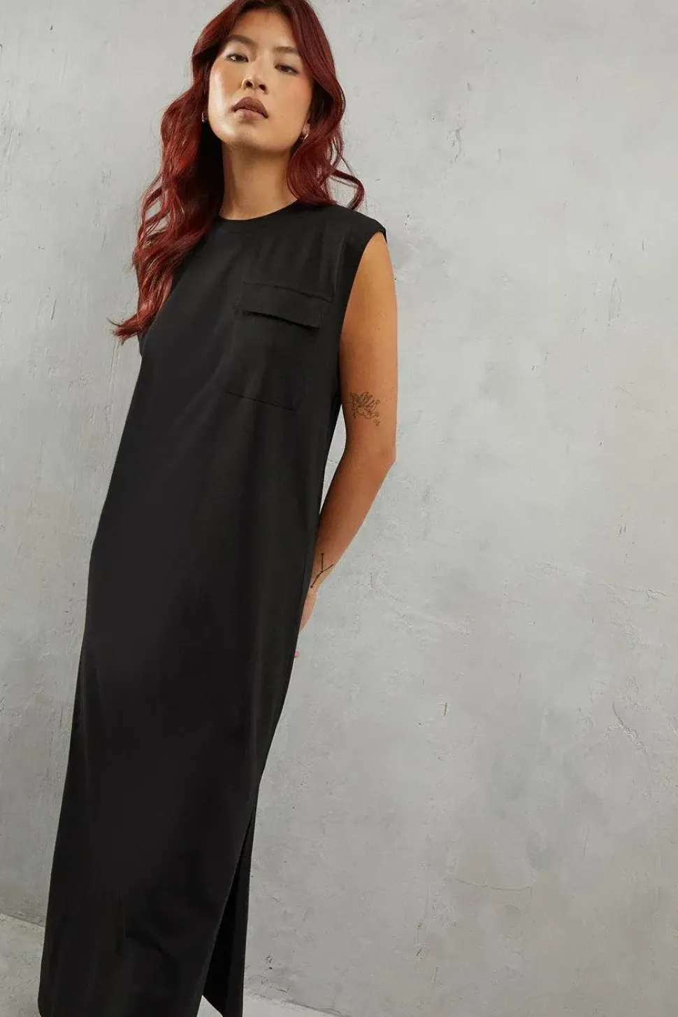 Sleeveless T-shirt Midi Dress