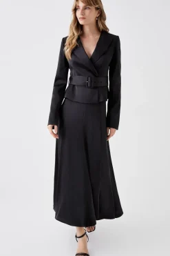 Slim Fit Belted Jacket