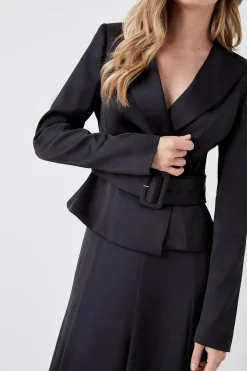 Slim Fit Belted Jacket