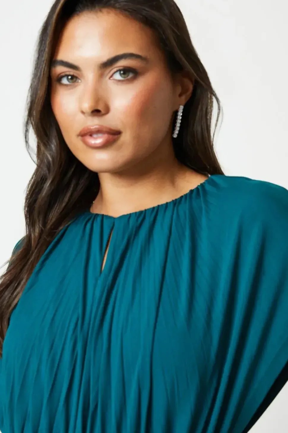 Slinky Jersey Pleated Jumpsuit