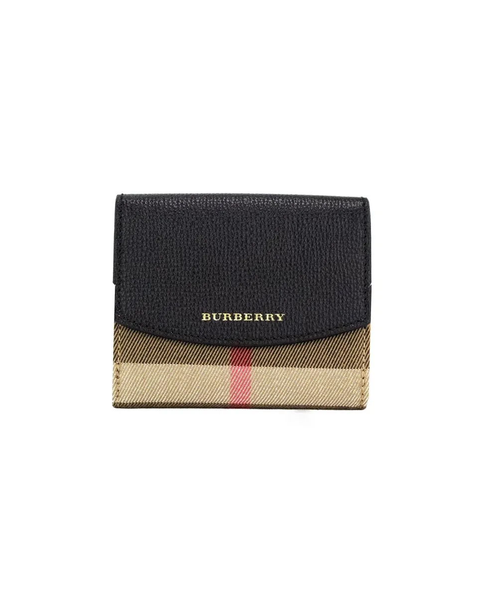 Small Vintage Check Leather Wallet