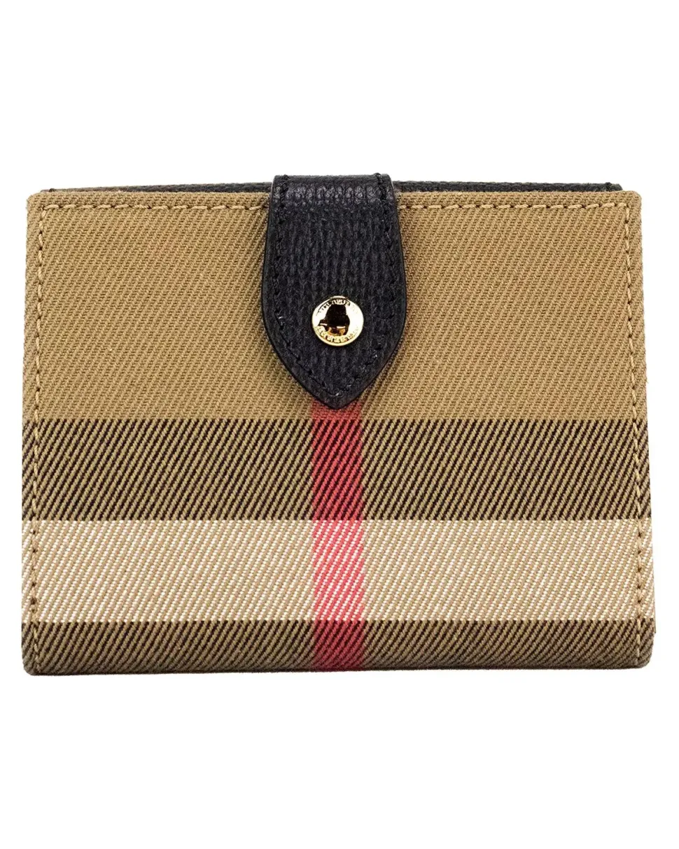 Small Vintage Check Leather Wallet