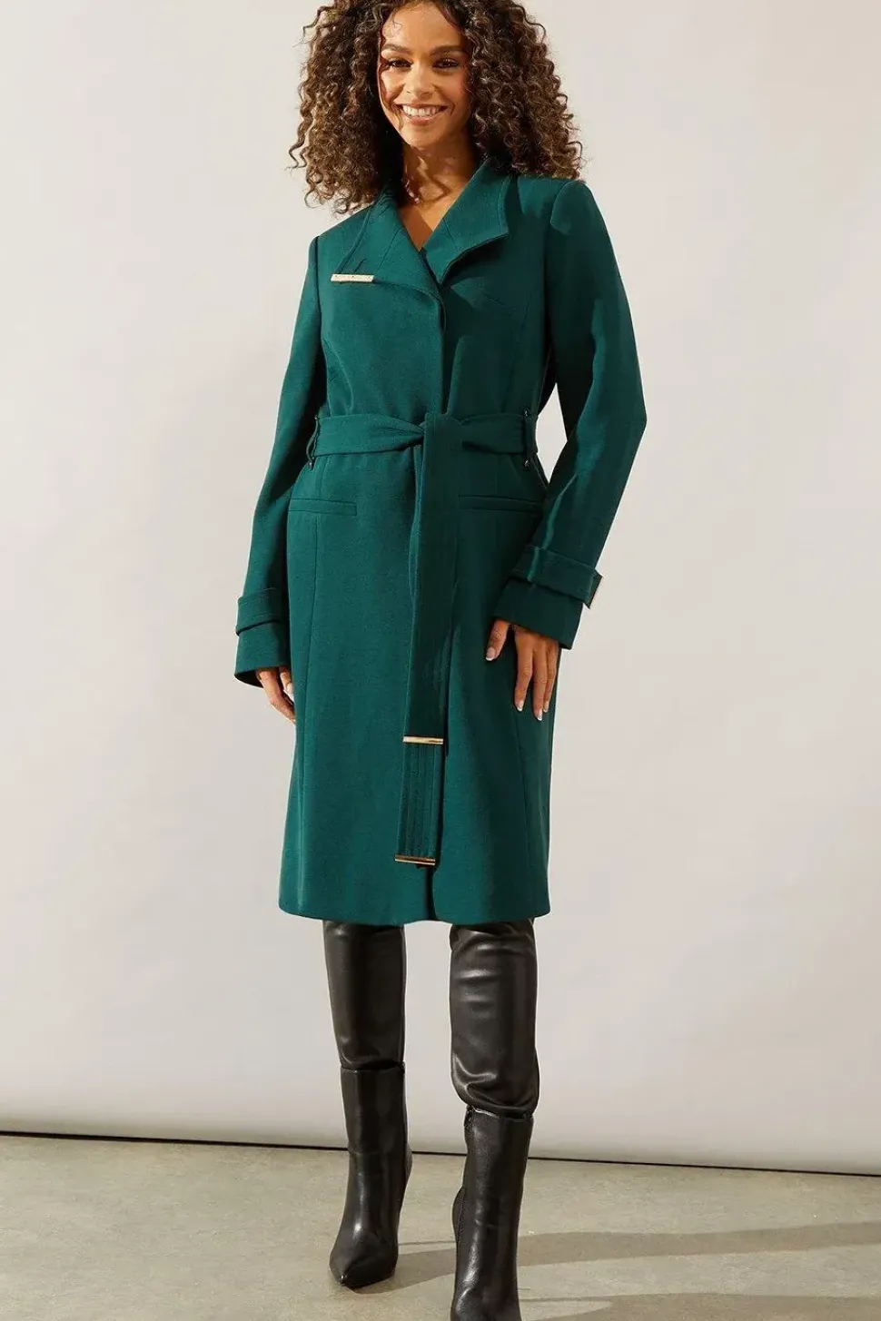 Smart Wrap Belted Coat