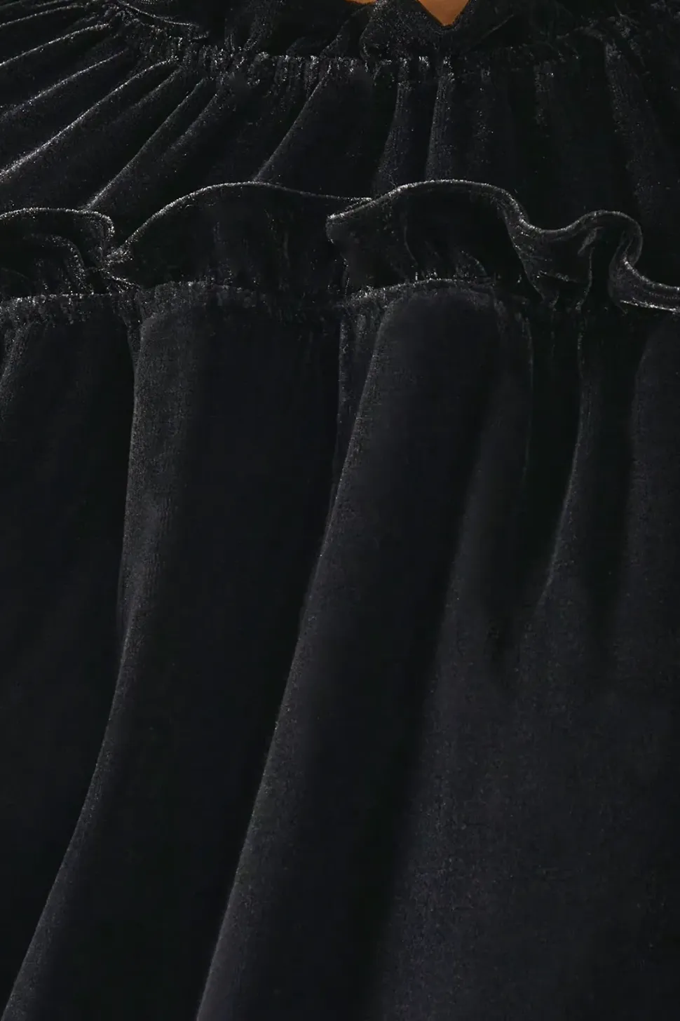 Smock Tiered Velvet Dress