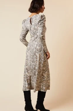 Snake Keyhole Midi Dress