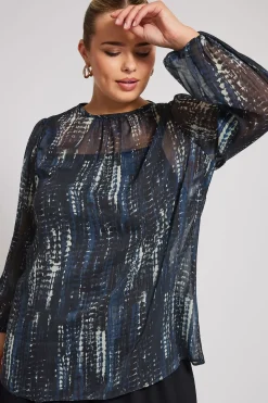 Snake Print Chiffon Blouse