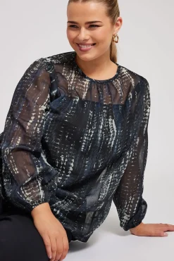 Snake Print Chiffon Blouse