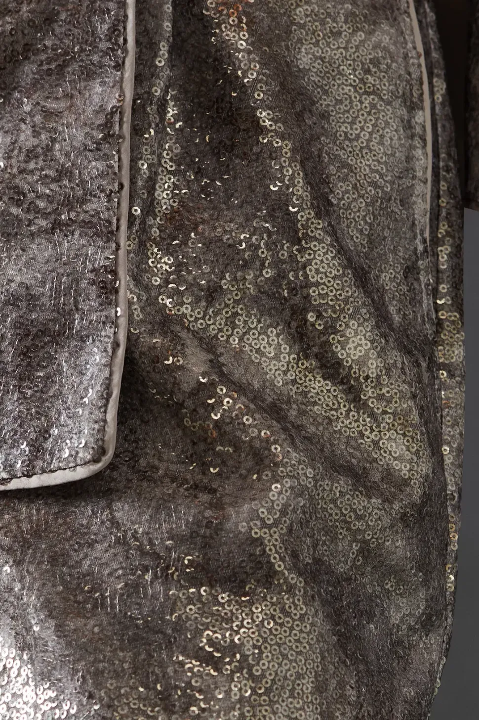 Snake Print Sequin Wide Leg Trouser