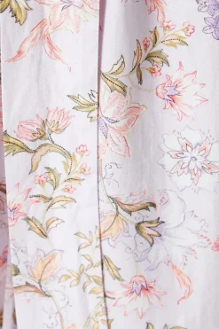 Soft Floral Button Down Belted Mini Dress