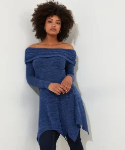 Soft Jersey Slim Fit Bardot Tunic