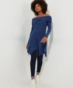 Soft Jersey Slim Fit Bardot Tunic
