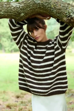 Soft Knit Round Neck Stripe Jumper