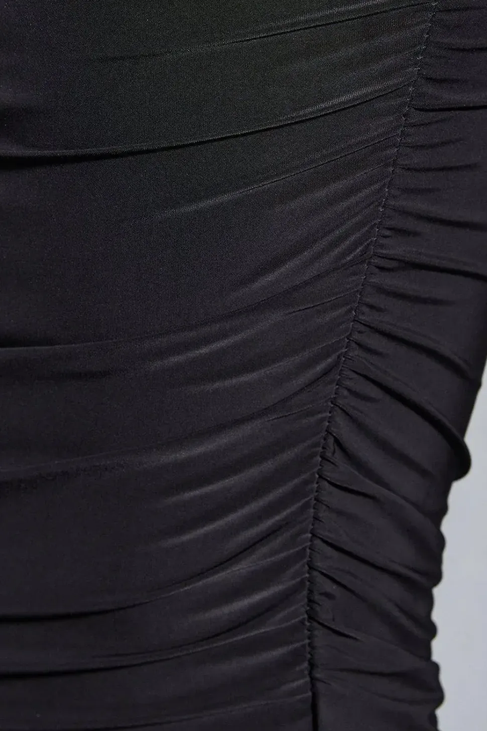 Soft Touch Ruched Column Maxi Skirt
