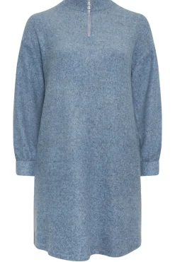 Soft Touch Zip Neck Jumper Dress