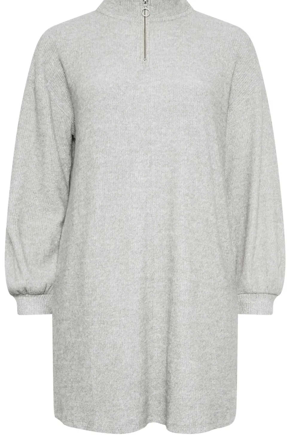 Soft Touch Zip Neck Jumper Dress