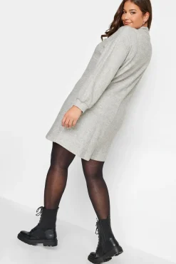 Soft Touch Zip Neck Jumper Dress