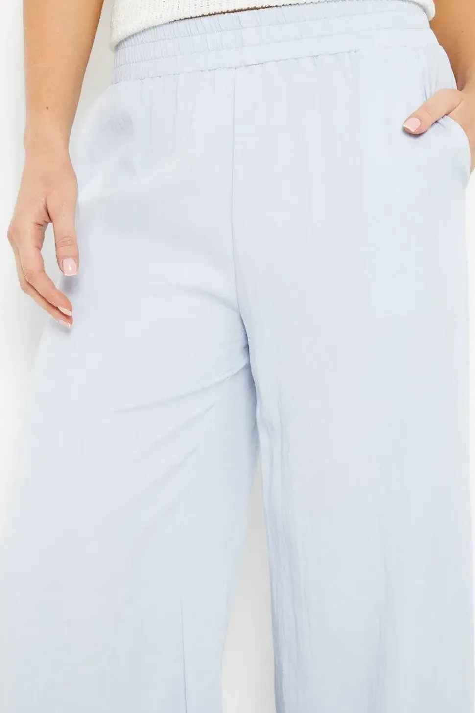 Soft Twill Elastic Waist Trouser