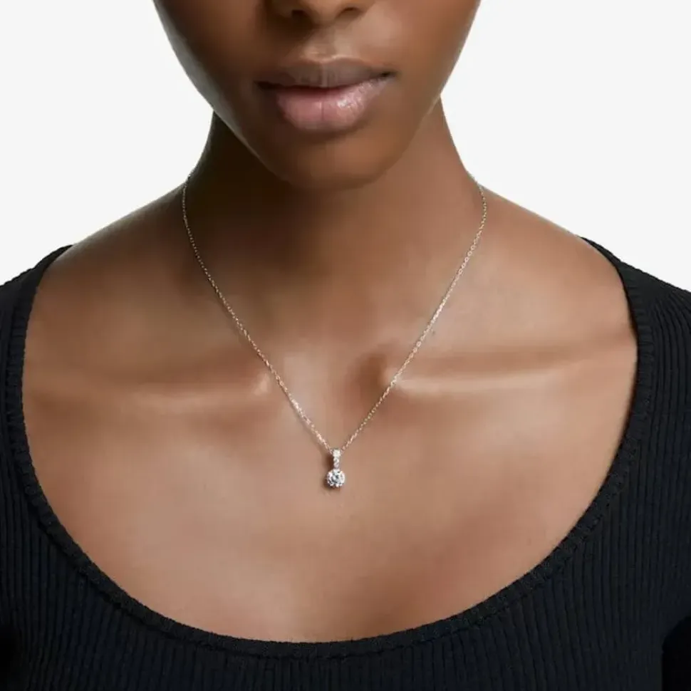 Solitaire White Crystal Pendant 5472635