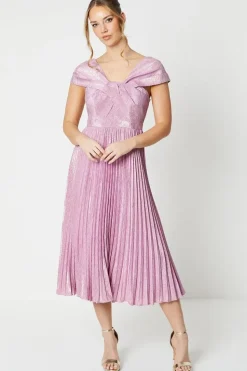 Sparkle Bardot Midi Dress