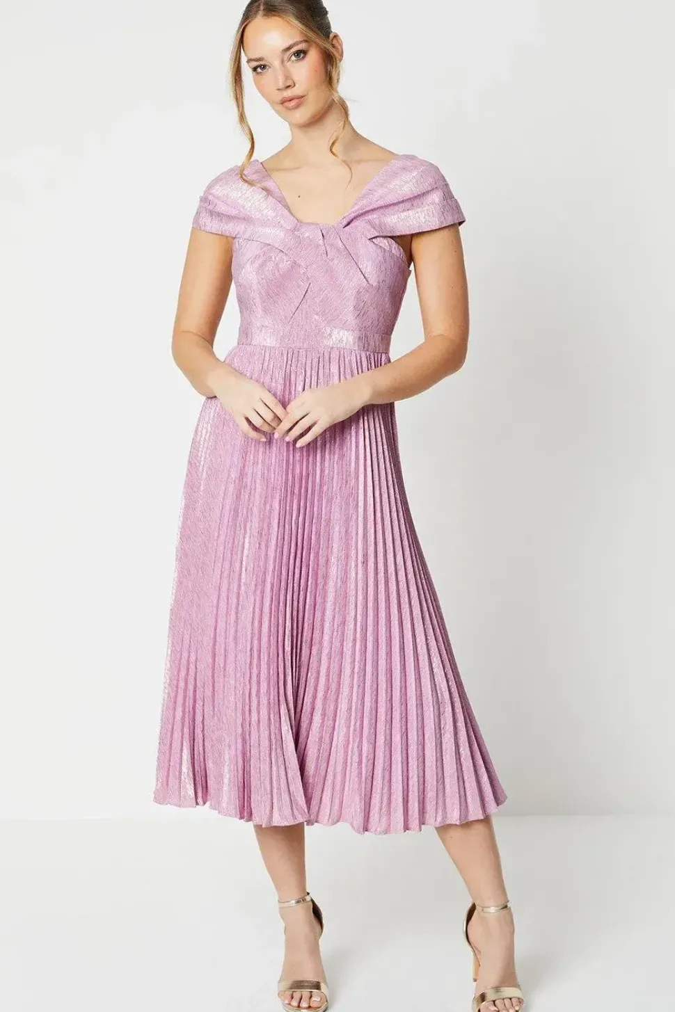 Sparkle Bardot Midi Dress