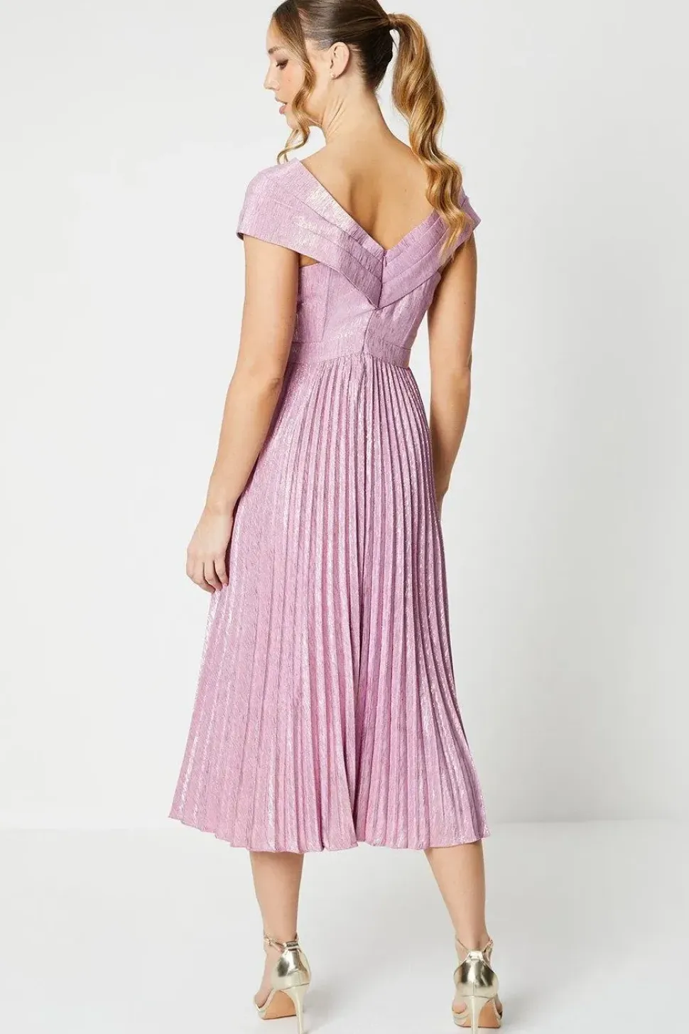 Sparkle Bardot Midi Dress