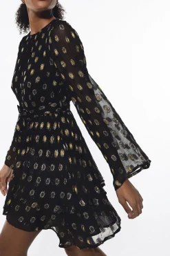 Sparkle Belted Mini Dress