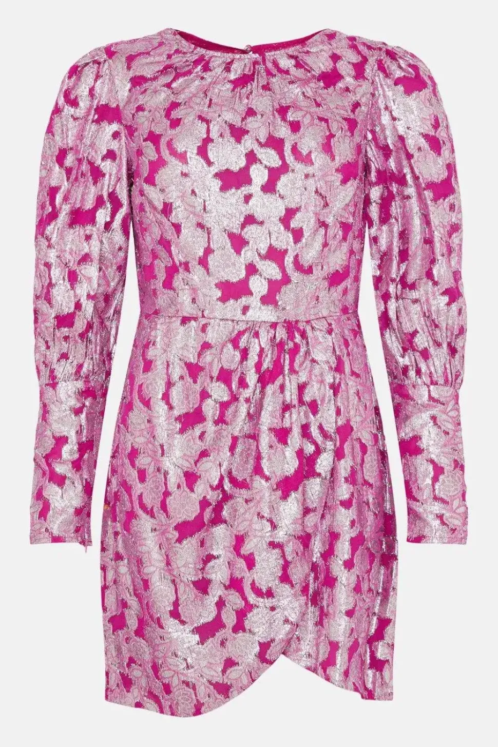 Sparkle Jacquard Wrap Mini Dress