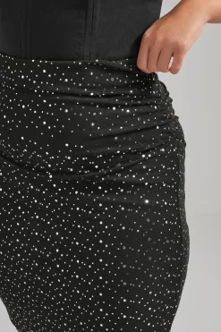 Sparkle Mesh Midi Skirt