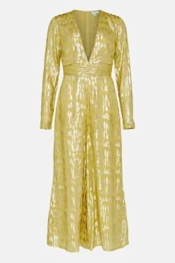 Sparkle Plunge Wide Leg Jumpsuit