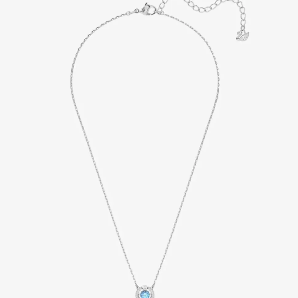 Sparkling Blue Dancing Crystal Necklace 5279425