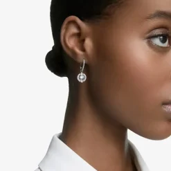 Sparkling Dance White Crystal Dropper Earrings 5504652