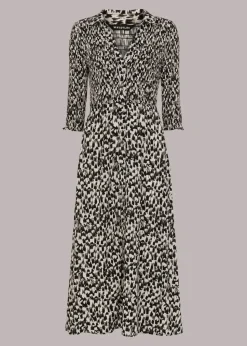 Speeding Squares Shirred Dress-