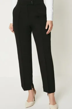 Split Hem Detail Tapered Trouser