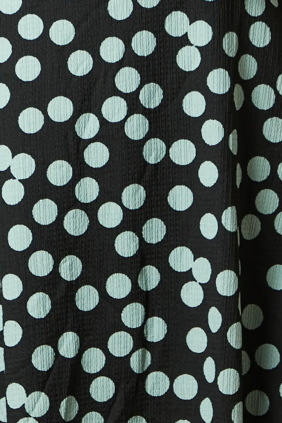 Spot Long Sleeve V Neck Mini Dress