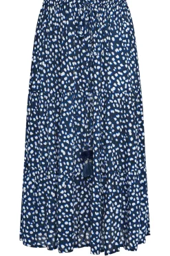 Spot Print Tiered Beach Skirt