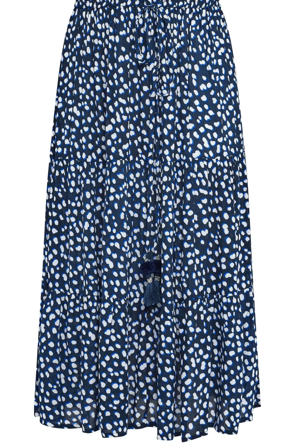 Spot Print Tiered Beach Skirt