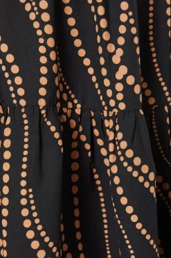 Spot Shirred Bodice Mini Dress