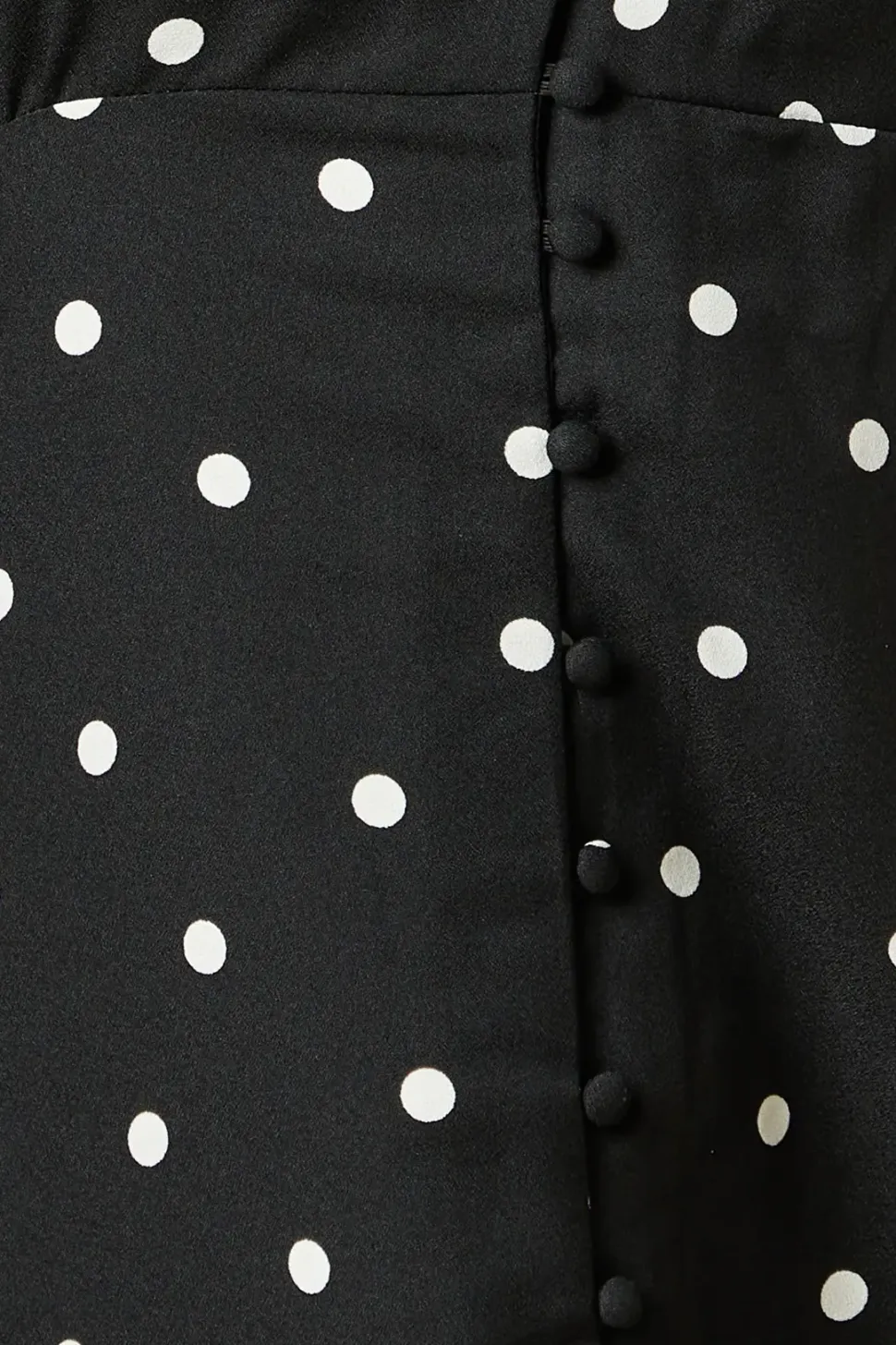 Spot V Neck Button Front Midi Dress
