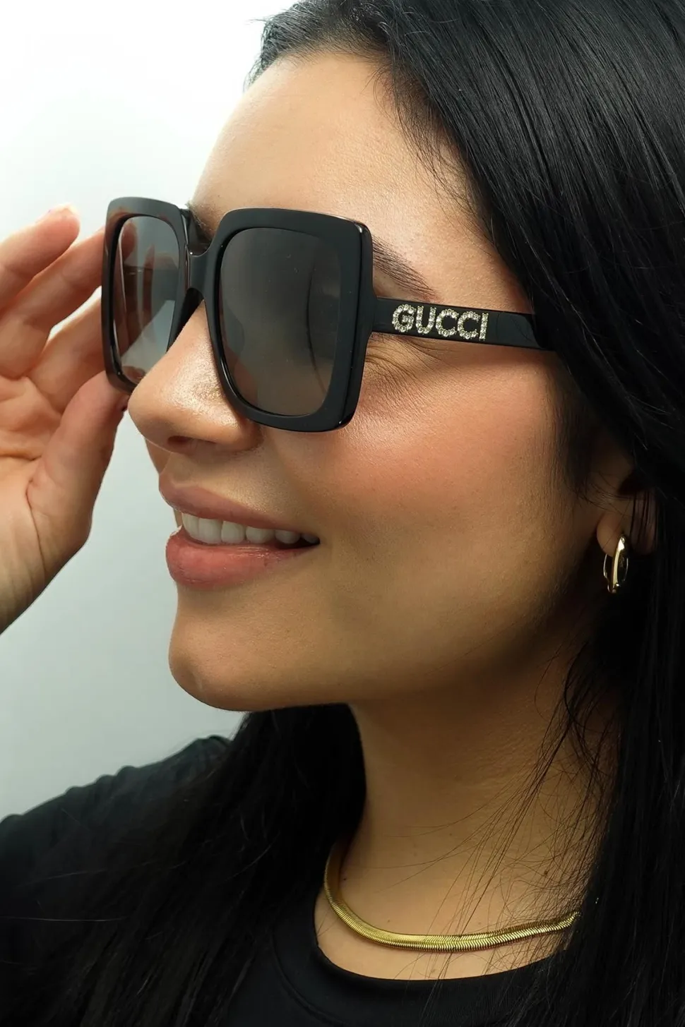 Square Black Grey Gradient Sunglasses